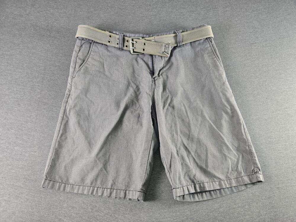 Billabong Shorts Mens 34 Gray Skater Summer Pockets with Calvin Klein Belt